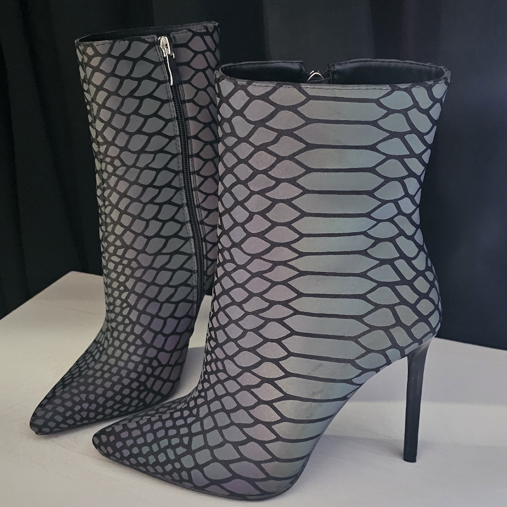 Alexander Wang reflective multicolor boots
